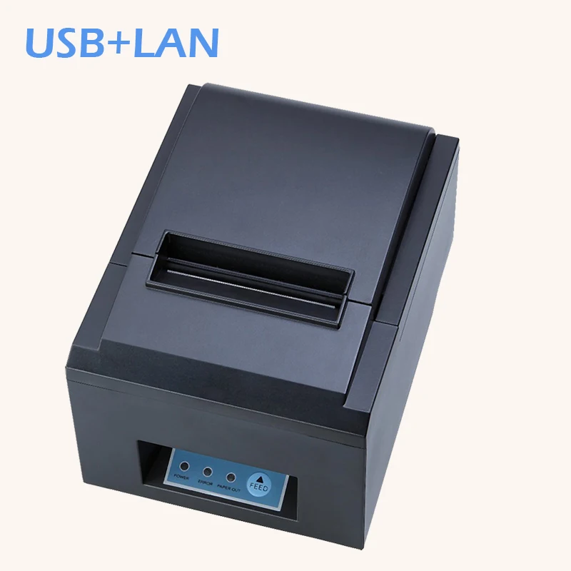 

pos printer High quality 80mm thermal receipt printer ZJ-8250 automatic cutting machine printing speed USB+lan interface 230mm/s