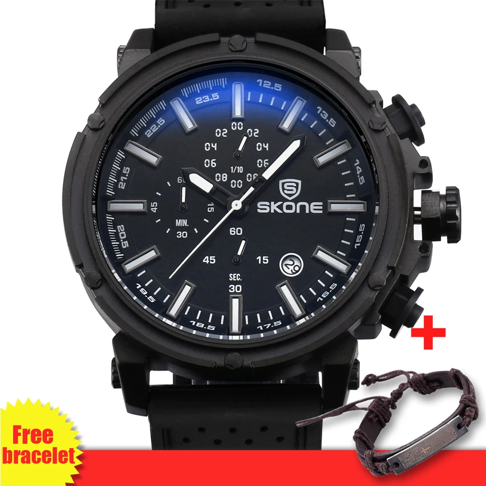 

2018 Brazil Hot Sale Big Wrist Watch Men Chronograph Sport Men Watches Casual Silicone Watch relogio masculino drop shipping