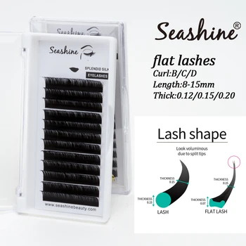 

Seashine Soft Flat Eyelash Extensions Makeup tools False Eyelashes Ellipse LashCashmere Lashes Flat Lashes Extension