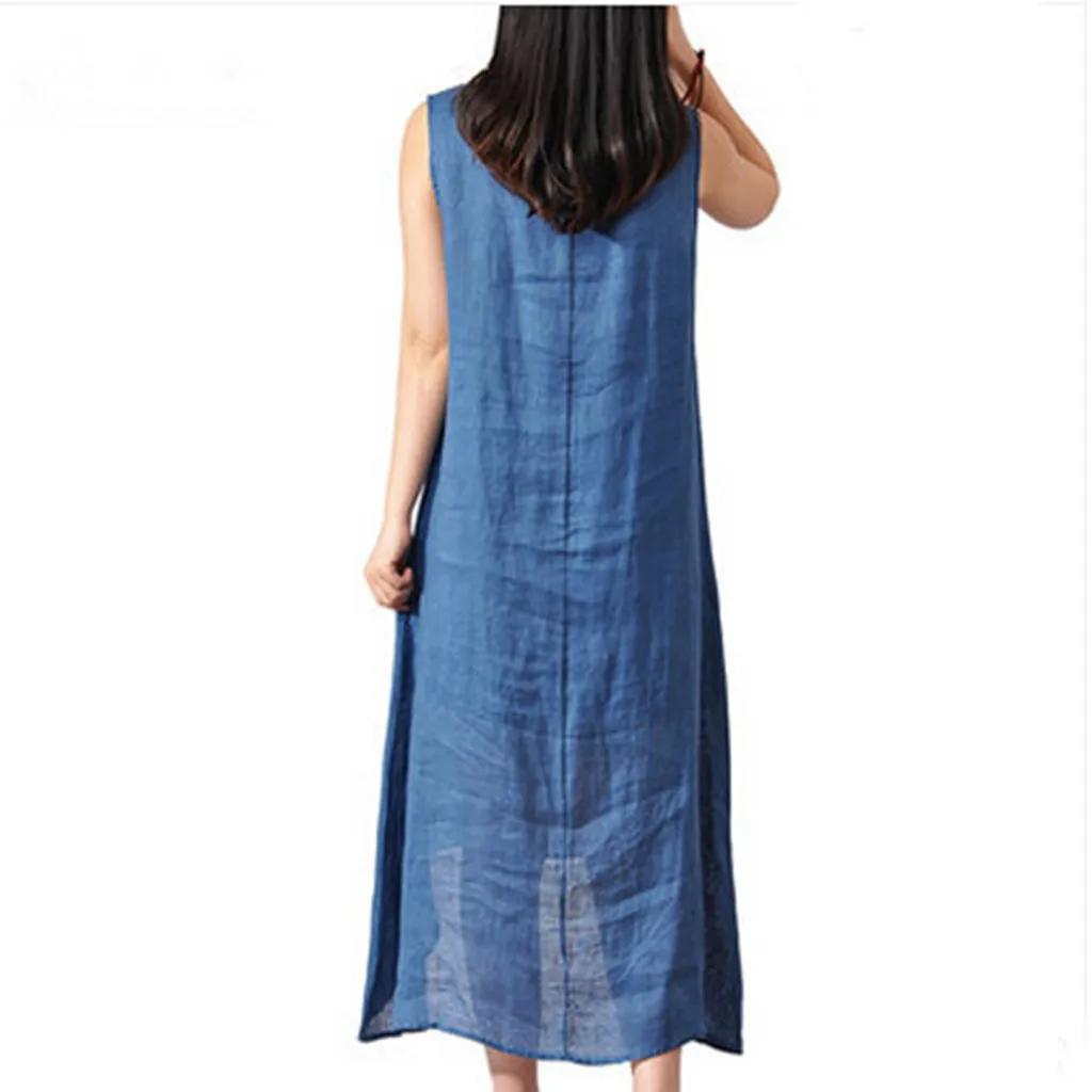 Летнее платье Новое Для женщин Kleid Винтаж Цветочные Асимметричный Кафтан-Line Длинные Макси-жилет черное платье maxi9.347gg