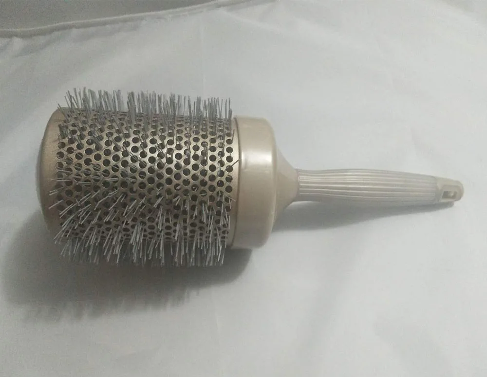 1 шт 80 мм круглая керамическая щетка для волос пластиковая Парикмахерская щетка для укладки GIC-HB5003