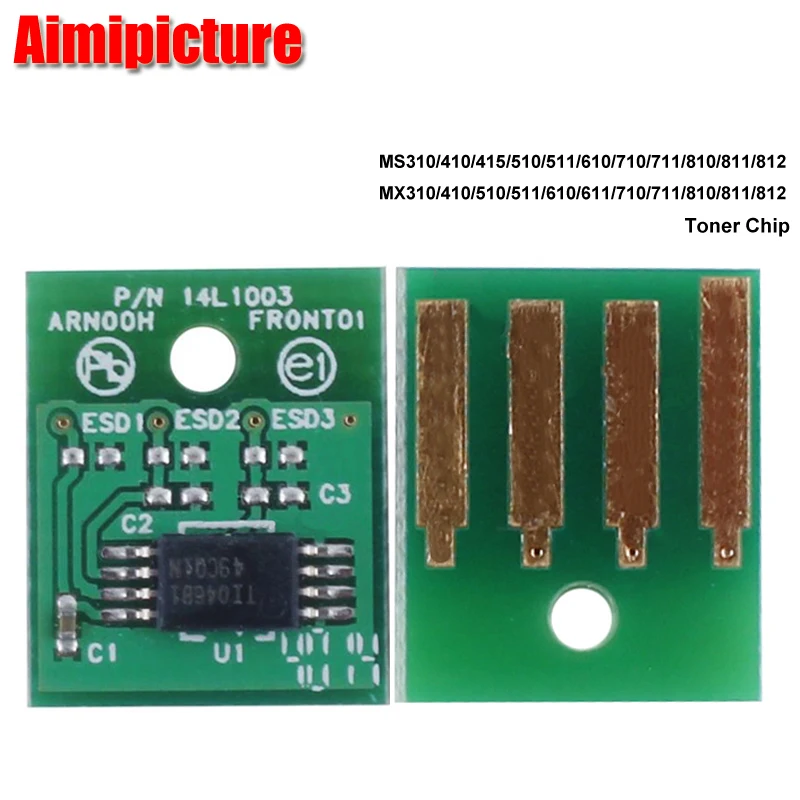 62D1H00 621H чип картриджа с тонером для принтера Lexmark MX710 MX711 MX810 MX811 MX812 25K Северо