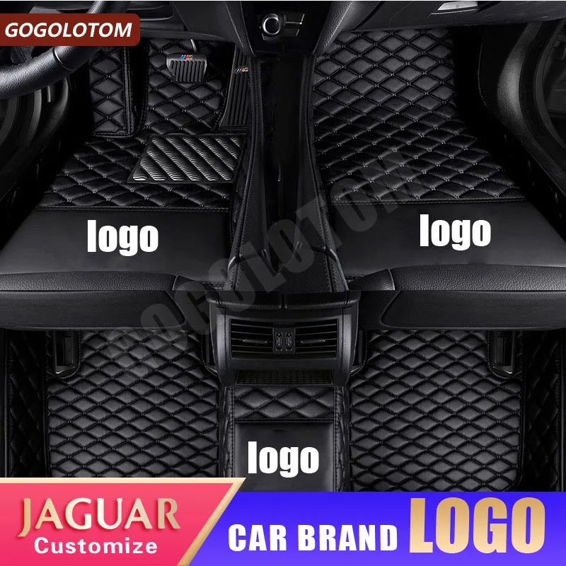 

Custom Car Floor Mats Luxury Leather Waterproof for Jaguar XF XE XJL XJ6 XJ6L F-PACE F-TYPE Auto Accessories Car Styling