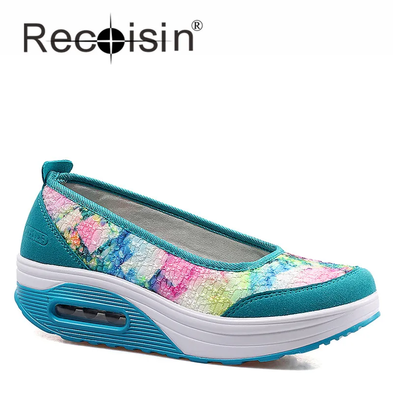 

RECOISIN Brand Spring Fashion Women Shoes Comfortable Slip-On Ladies Creepers Platform Shoes Woman Espadrilles Chaussure Femme
