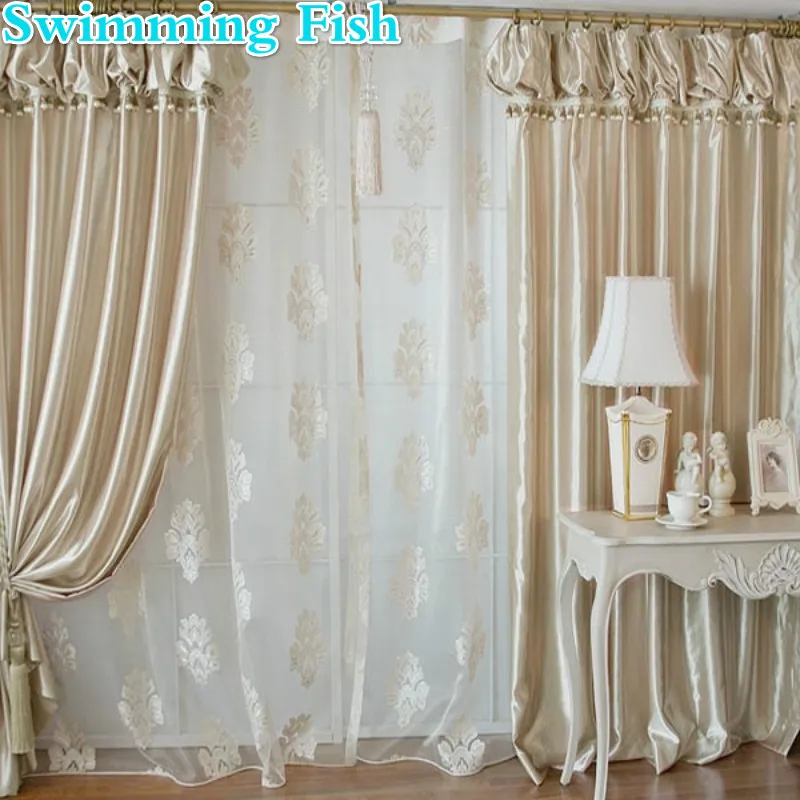 

Home Decor Lanterns With Valance Beads Lace Curtain Customized Window Blackout Curtains Jacquard Tulle For Bedroom Living Room