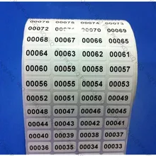 1000pcs Free shipping custom QR code black logo,synchronized bar code ID tag serial number stickers white waterproof seal label