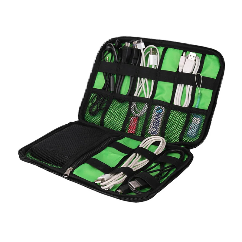 

GOONBQ 1 pc Gadget Cable Organizer Storage Bag Travel Electronic Accessories Cable Pouch Case USB Charger Power Bag Dropshipping