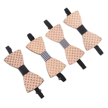 

1Pc Men New Style Wooden Bow Ties Trendy Handmade Butterfly Necktie Environmentally Friendly New