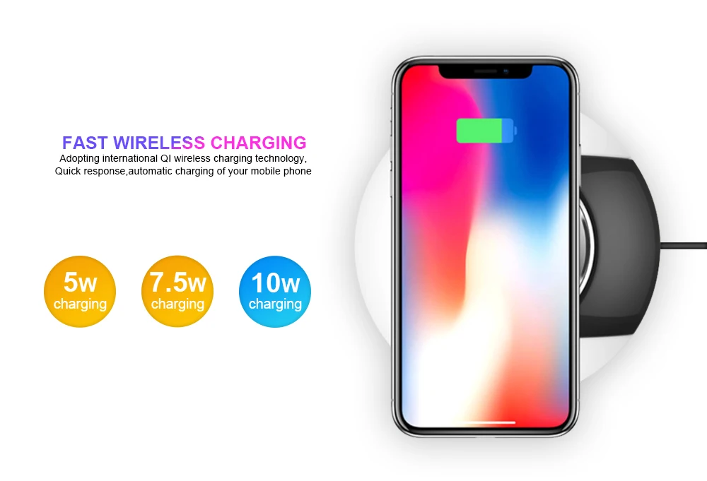Ascromy LED Night Light Wireless Charger Stand For iPhone 8 Plus X XR XS Max Samsung Galaxy S9 Note 9 QI Induction Fast Charging (2)
