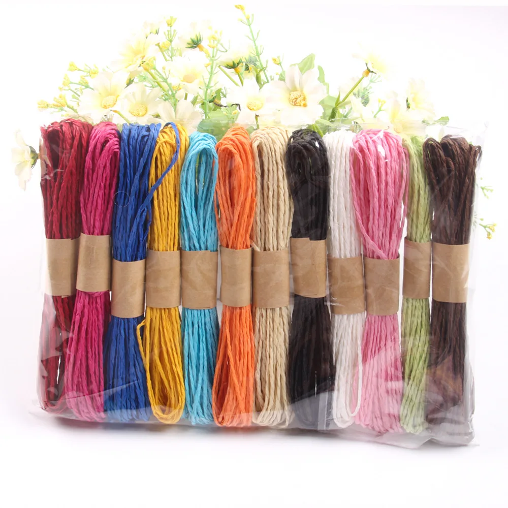 30 Meters 1.5mm Colorful Paper Rope for Handmade DIY Craft Wedding Candy Cake Cookies Box Packing Wrapping Decoration Scrapbooks