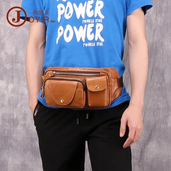 

New waist pack men chest bag leather waist bag men outdoor travel sport men waist bag Casual Retro mens shoulder bag holster