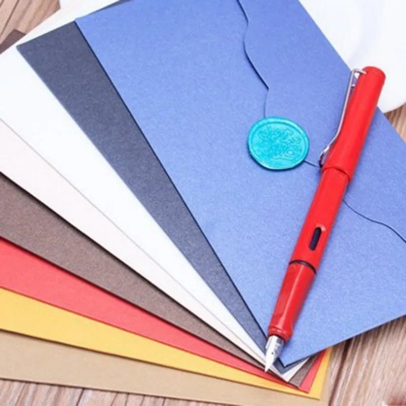 

1 pcs European vintage pearly lustre paper envelopes Kawaii School Supplies Envelope for Wedding business Letter Invitation