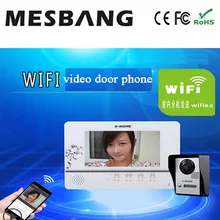 hot wifi video door phone intercom with APP remotely control and inner monitor free shipping
