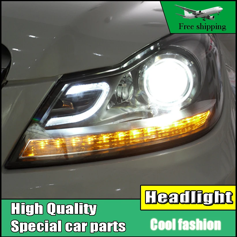 Car Styling LED Head Lamp For Benz W204 Headlights 2011 2013 C180 C200 C260 Led Headlight