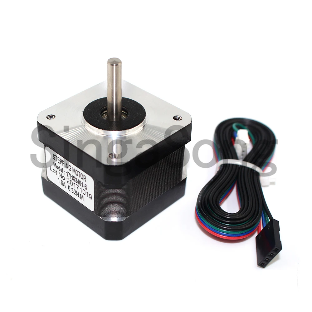 5 шт./лот Nema17 stpper мотор 17HS3401S 4 свинцовый Nema 17HS3401 шаговый 42 Мотор 42bygh 1.3A Для CNC лазера