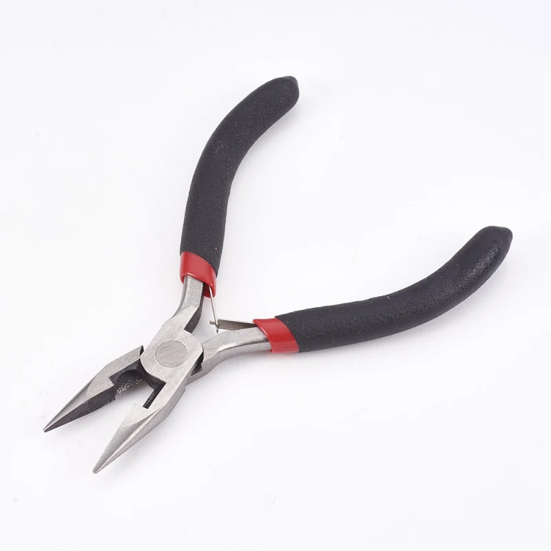 цена Carbon Steel Jewelry Pliers Needle Nose Pliers Polishing Jewelry Making Tools 12x8.3x1cm