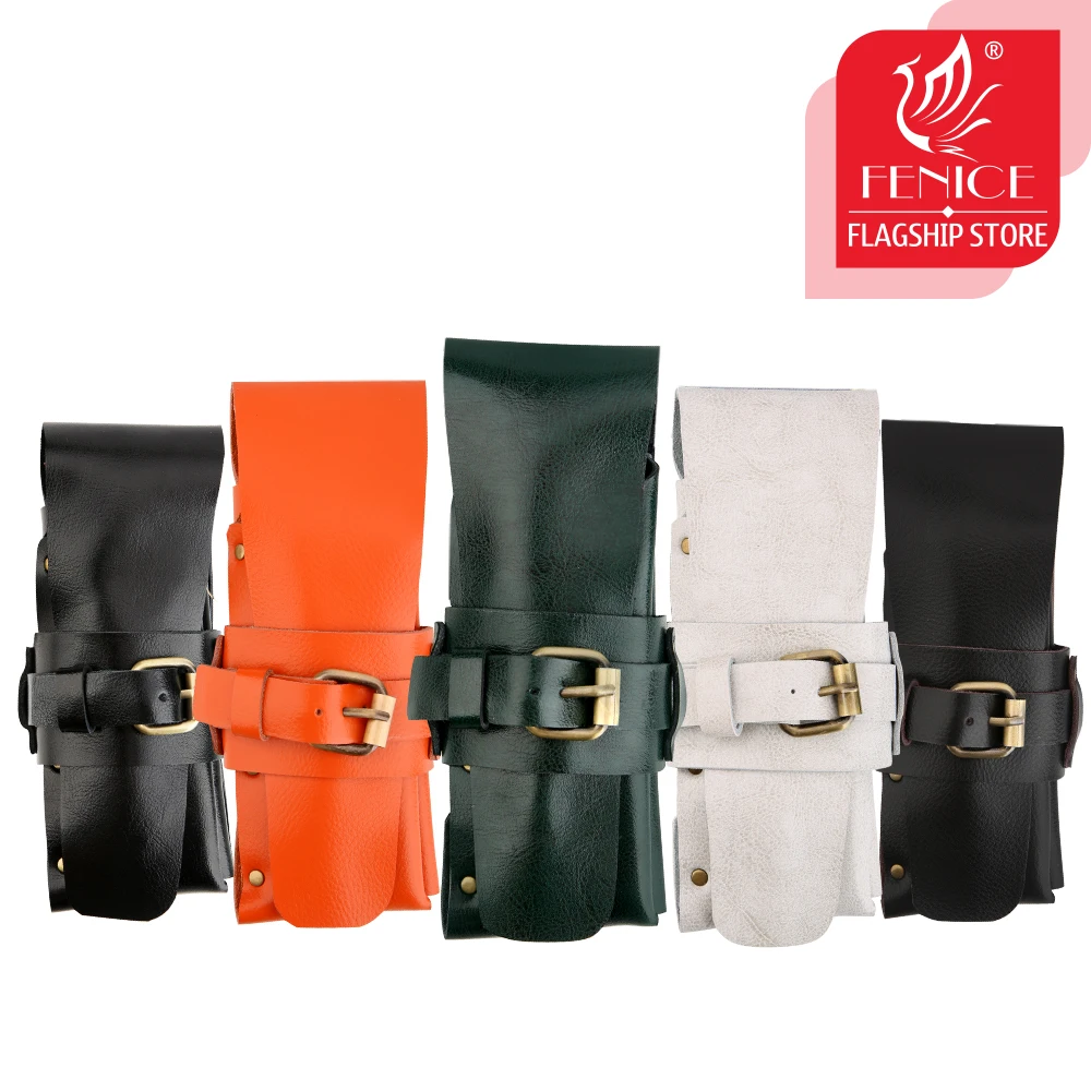 Fenice 5 Colors Scissors Case for Hairdresser Bag Rivet Leather Holster Pouch Scissors Clip Holder Case 1 Fenice 5 Colors Scissors Case for Hairdresser Bag Rivet Leather Holster Pouch Scissors Clip Holder Case 4