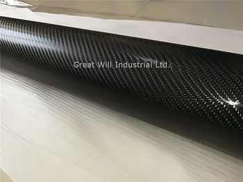 

2 Roll/Lot Black 6D Carbon Fibre Vinyl Wrap Film 6D Black Carbon Fiber Film Car Wrap Air Free Like Real Carbon 1.52x20m/Roll