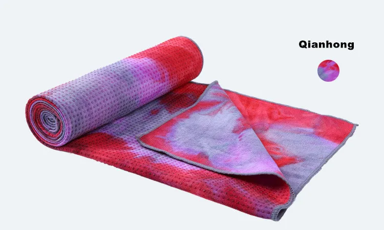 Tie Dye одеяло для йоги 183*63 см горячее полотенце для йоги микрофибра силикон нескользящий коврик для йоги полотенце Пилатес фитнес спортзал Коврик для упражнений