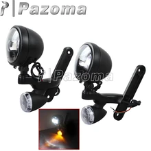 Black Motorcycles LED Auxiliary Lighting Bracket Passing Spot Fog Light Turn Signal Lamp for Harley Street Glide FLHX 2006-2013 Black Motorcycles LED Auxiliary Lighting Bracket Passing Spot Fog Light Turn Signal Lamp for Harley Street Glide FLHX 2006-2013