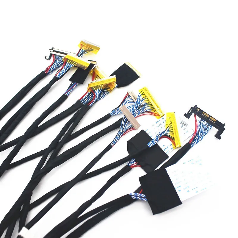 

TKDMR New TV/LCD/LED Screen Tester Tool 14pcs/lot Screen Lines Lcd Panel Lampara Test Cables Support 7-55 Inch LVDS Interface