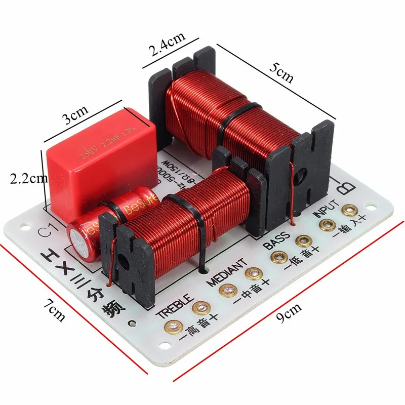 Мульти динамик 3 блок аудио делитель частоты 3 пути кроссовер фильтры 150 Вт