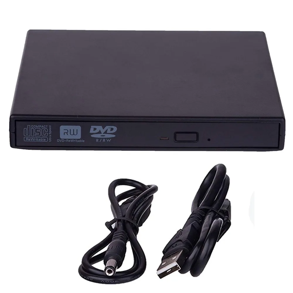 Для ноутбука acer lenovo PC USB 2,0 Тонкий внешний DVD привод супер мульти 8X DVD RW DL рекордер 24X CD горелка пианино черный