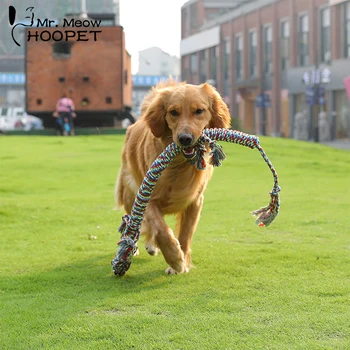 

Hoopet Pet Dog Rope Bite Toy Big Dog Chew Teething Toys Teeth Cleaning Tool Training Supply For Large Dogs