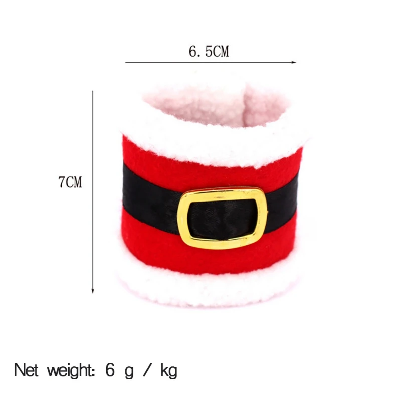 Рождественская салфетка кольца Санта Клаус Пояс Пряжка формы держатель для салфеток посуда Рождество для настольные украшения для дома 4 шт./компл