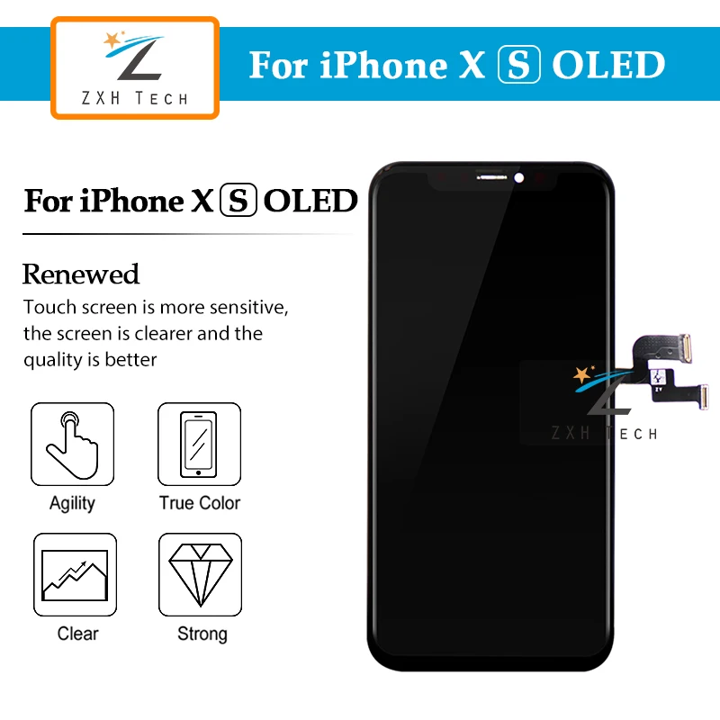 Большой OLED дисплей для iPhone X с 3D сенсорным дигитайзером в сборе для iPhone X lcd XR XS OLED/TFT замена экрана с подарками