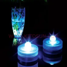 1200 шт/коробка! Погружная Светодиодная свеча, 11 цветов на батарейках Водонепроницаемая свеча, чайный свет