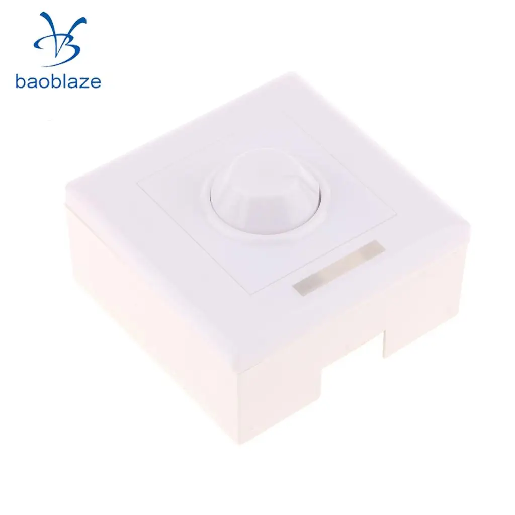 Baoblaze 1 Gang 1 Way 110-240V Lighting Dimmable CFL/LED Dimmer with Wallplate Socket with IR Controller 300W