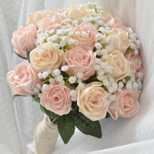 Букет с розами, тайская королевская розовая роза, красивые свадебные цветы, свадебные букеты, украшение для дома, вечерние цветы