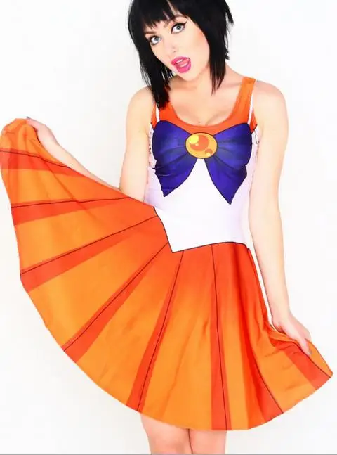 2017 женские летние аниме Сейлор Мун Косплей Платья 10 видов стилей|cosplay dress|sailor moon