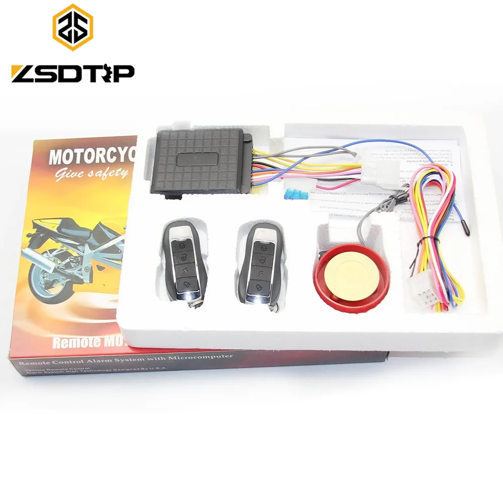 

ZSDTRP Hot Selling Motorcycle Alarm System Anti-theft Security Alarm System Remote Control Motorcycle Accessories
