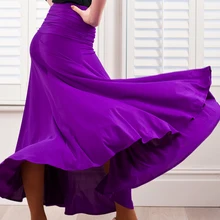 Испанские женские танцевальные костюмы фламенко фиолетовые юбки для фламенко бальные платья для латинских танцев