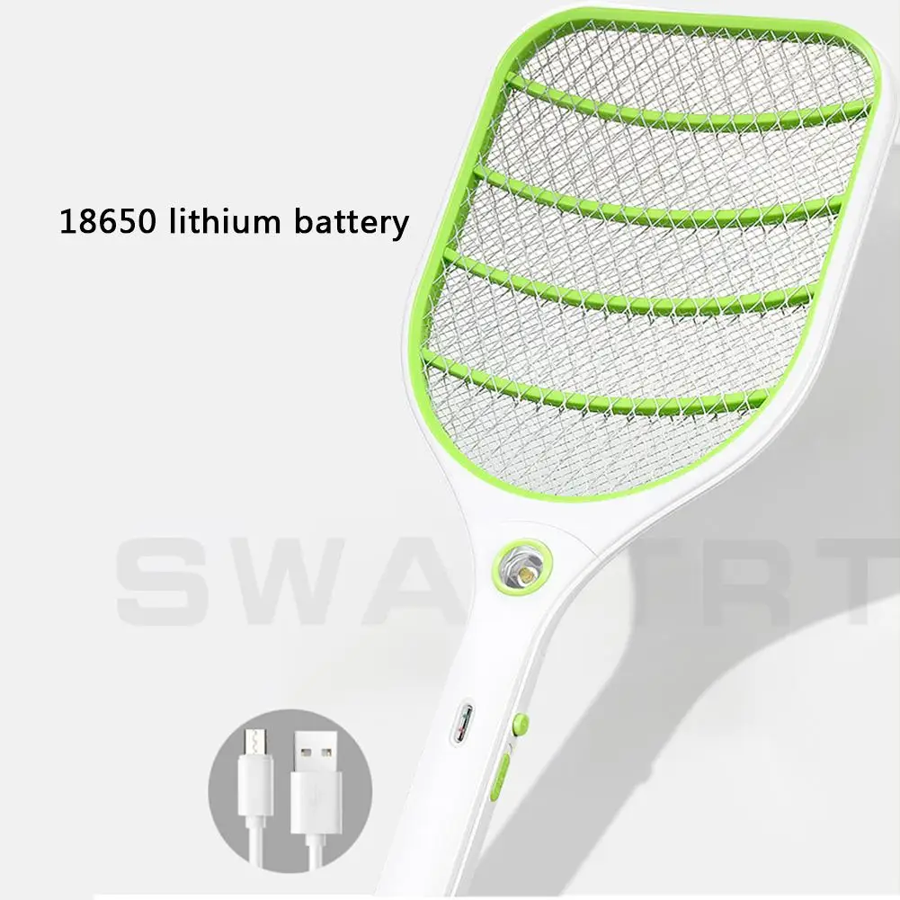 

Home Electric Fly Mosquito Swatter Mini Bug Zapper USB Charging Triple-Layer Safety Mosquito Flies Killer Battery Trap Swatter