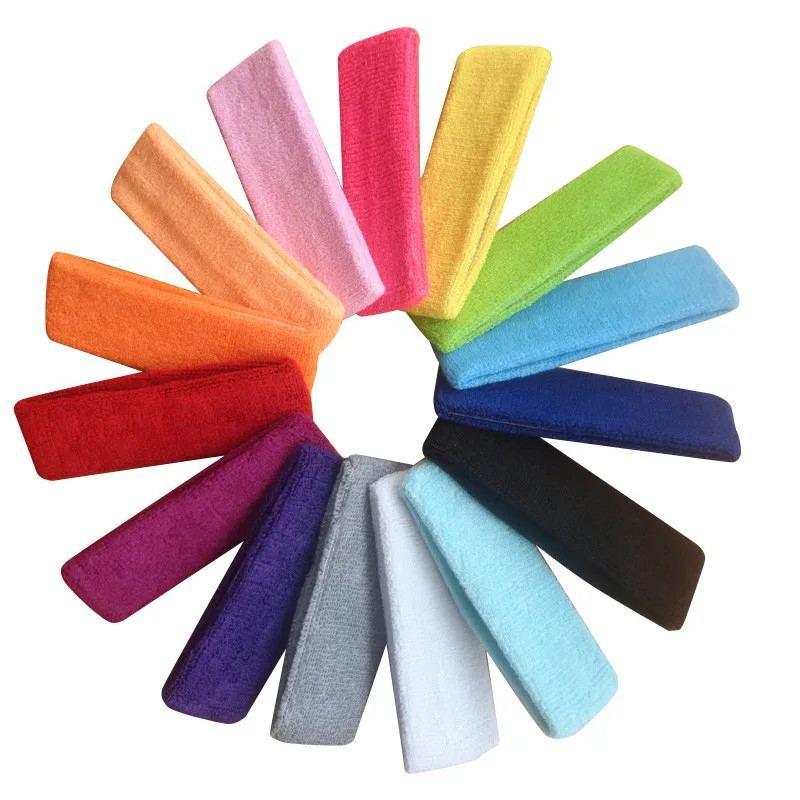 

Wholesale Elastic Sports Hair Bands Women Yoga Running Fitness Wash face Makeup Hair Band Towel Sweat Headband Hairbands