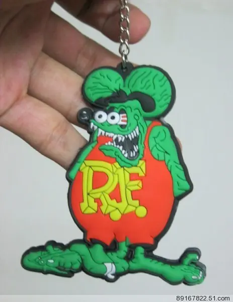 1 шт PUNK RF Rat Fink действие фигурная цепочка кукла 25 г 7,5 см Высокое качество террор Мультфильм Хэллоуин цепочка для ключей d12