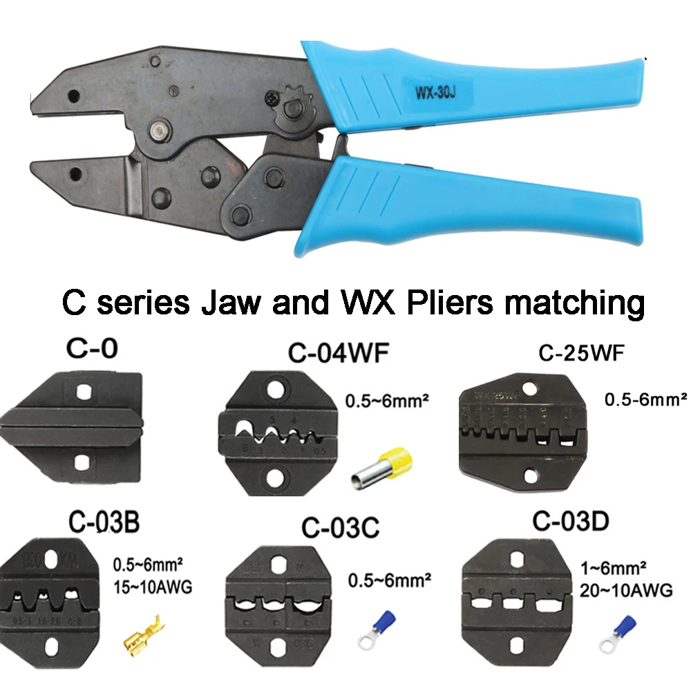 LUBAN C35WF C25WF C02 C02H C01 C05H C02H1 C-03D C03B C03C C04WF штампы наборы для C обжимной Пилер штампы плоскогубцы модули челюсти