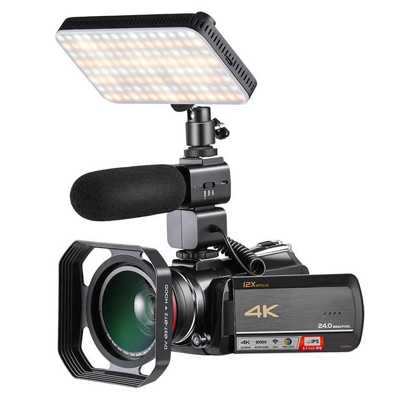 Winait UHD 4K 3840*2160(24fps) DAR Wifi цифровая видеокамера с 3 0 дюймовым Сенсорным TFT дисплеем и