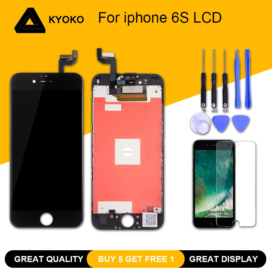 

Grade AAA 4.7 inch LCD For iPhone 6S Display Touch Screen With Digitizer Assembly Replacement Repair Parts A1633 A1688 A1700