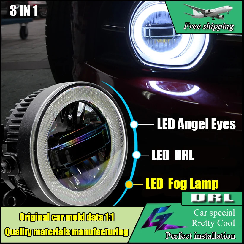 

Car-styling LED Angel Eyes Daytime Running Light DRL Fog Lamp For Ford Focus 2009-2014 LED Angel Eyes Fog Light DRL 3in1