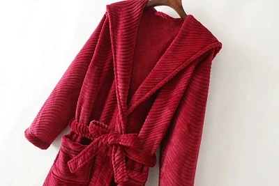 Осенне-зимние парные халаты с капюшоном для влюбленных, домашняя одежда, фланелевый теплый банный халат, халаты для женщин и мужчин, кимоно