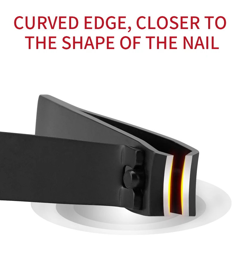 Новые черные инструменты для ногтей из нержавеющей стали, триммер для пальцев ног, кусачки для ногтей с пилкой для ногтей NT140