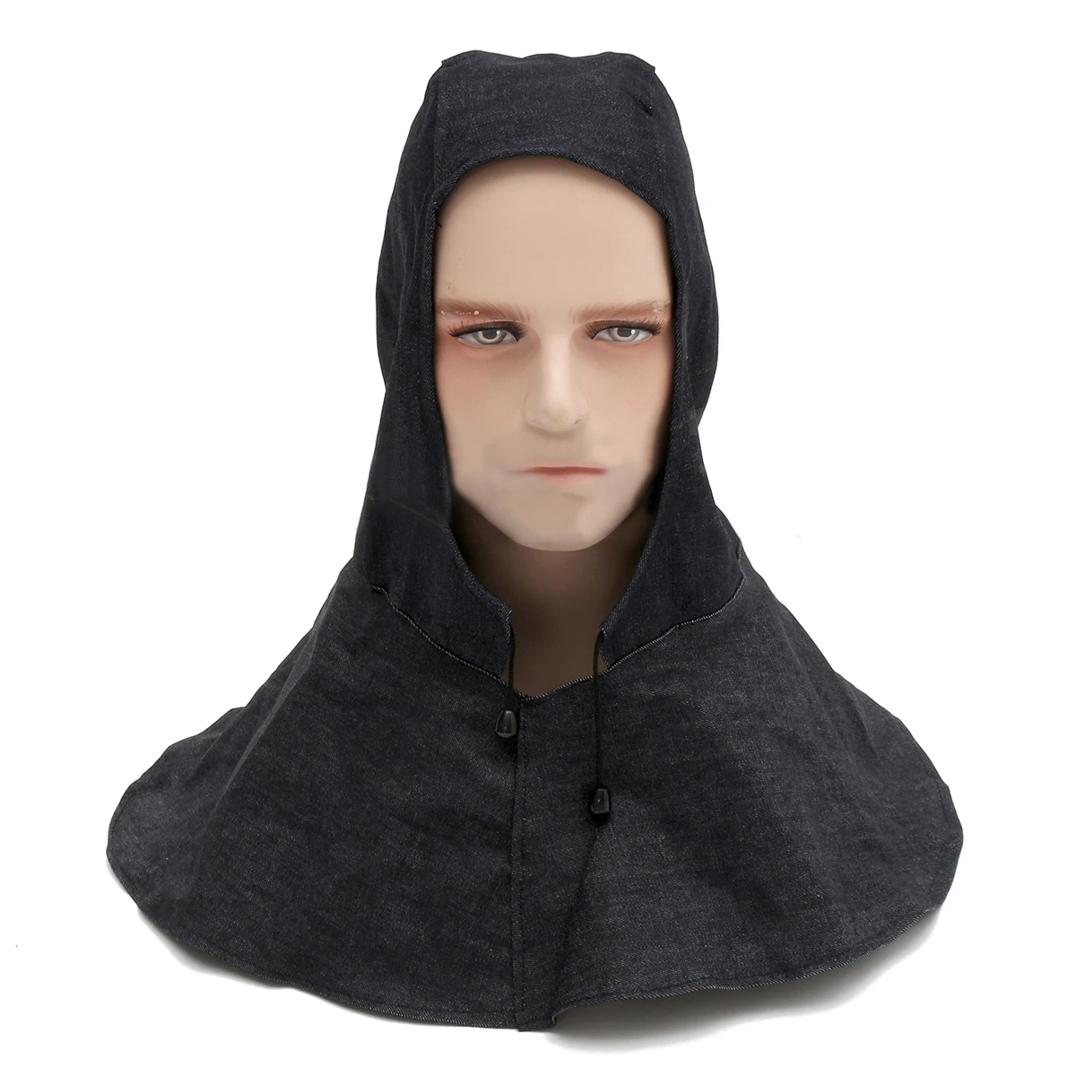 Denim Fabric Welding Head Neck Shoulder Protective Hood Cap Practical Flame Retardant Welder Safety Cover Helmet Denim Fabric Welding Head Neck Shoulder Protective Hood Cap Practical Flame Retardant Welder Safety Cover Helmet