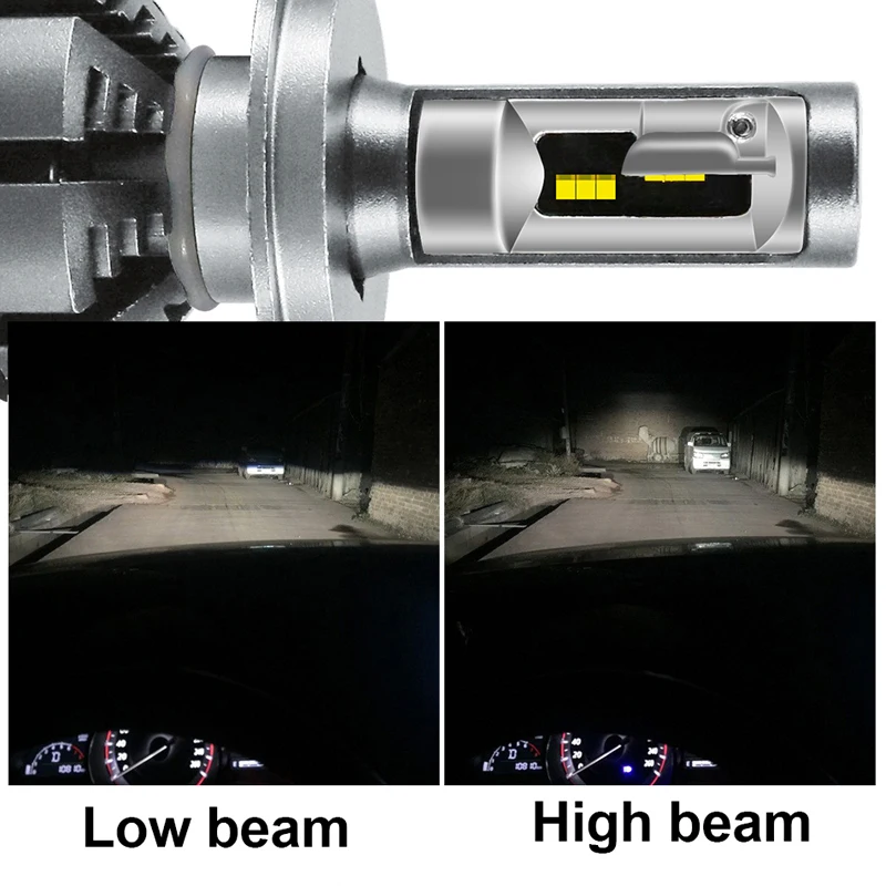 HLXG 2 шт. 5000K белый Авто H7 Led H4 с Lumileds Luxeon ZES чипы Автомобильные фары Лампа H1 LED H11 H8 HB3