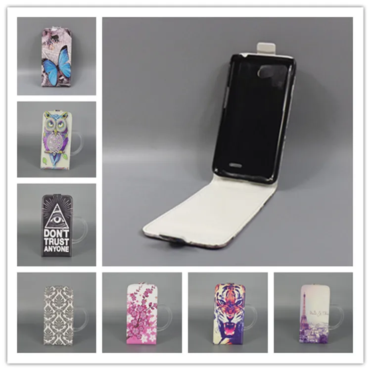 

For LG L65 D285 D280 L70 D320 D325 Hot Pattern Cute PrintingVertical Flip Cover Open Down/up Back Cover filp leather case