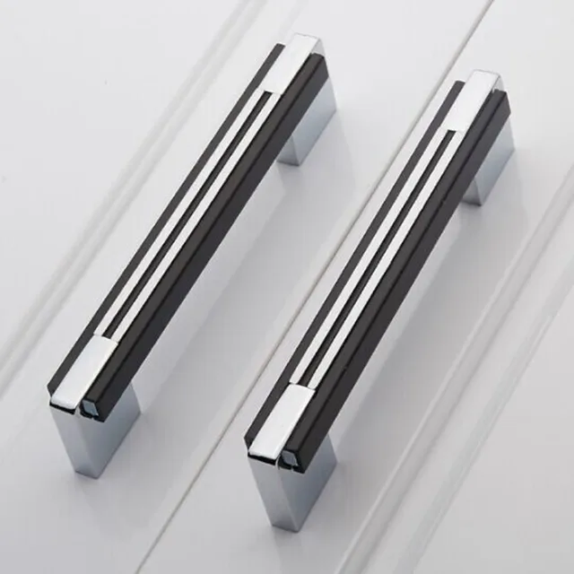 160mm black silver simple fashion furniture handles chrome kitchen