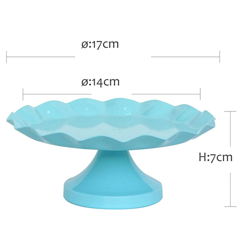 Горячая Распродажа, голубой поднос для закусок, подставка для торта, тарелка для кексов, инструменты, водостойкая краска, украшение для конфет, для свадебной вечеринки, кольцо T